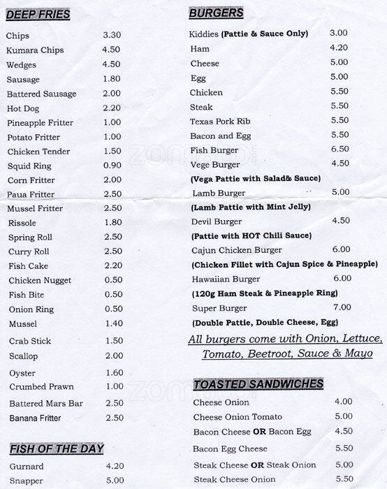 The Skillet And Fillet Menu, Menu for The Skillet And Fillet, Snells