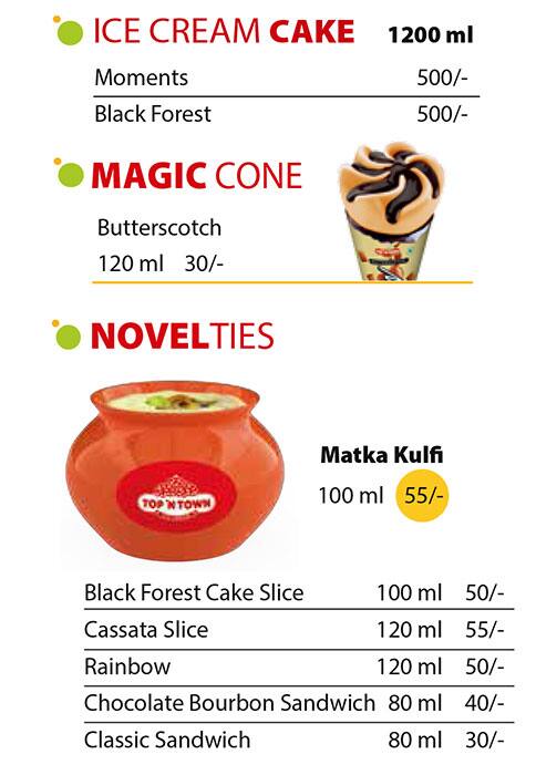 Top n Town Ranjeet Hanuman menu