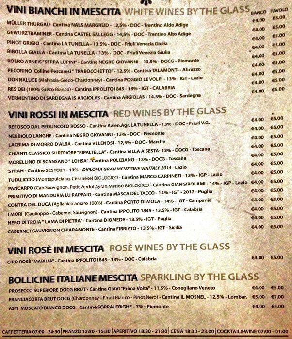 Menu at Piccadilly pub &amp; bar, Rome, Via Appia Nuova