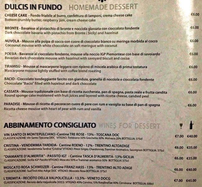 Menu at Piccadilly pub &amp; bar, Rome, Via Appia Nuova