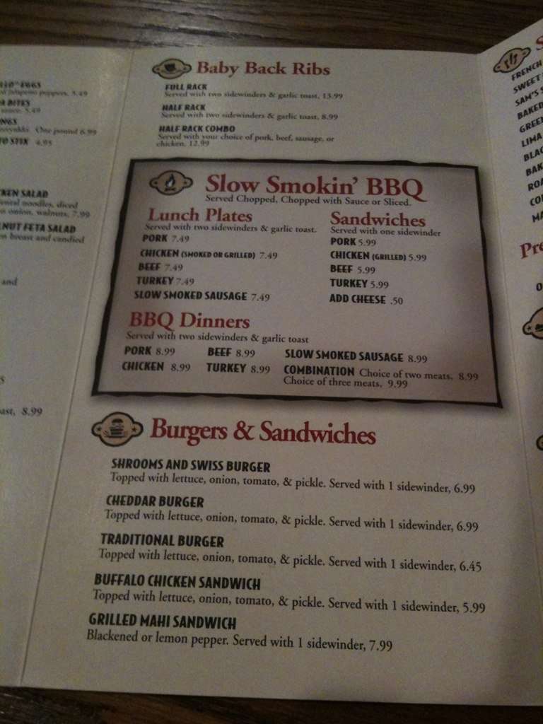 Oakwood Smokehouse Grill Menu