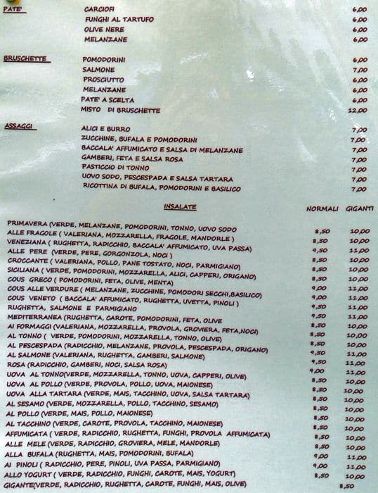 Menu di Vini e Buffet - Enoteca e Ristorante 