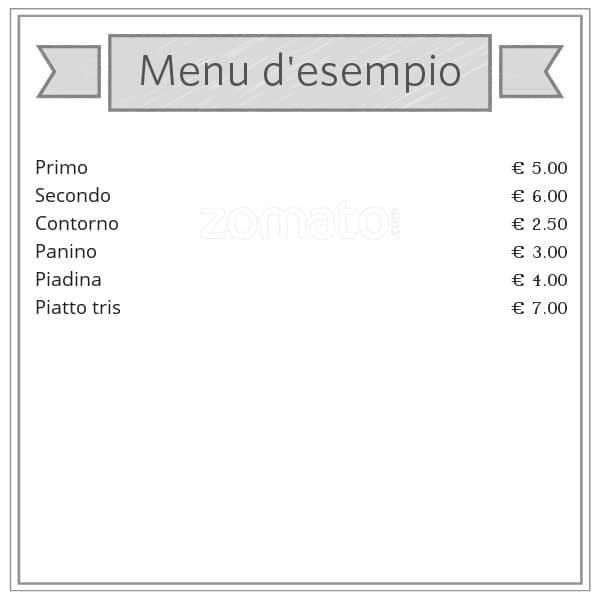 Menu di Caffetteria Ristorante Expo 
