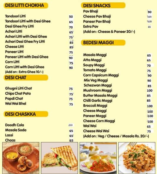 Menu at The Litti King, Kolkata, 19/B