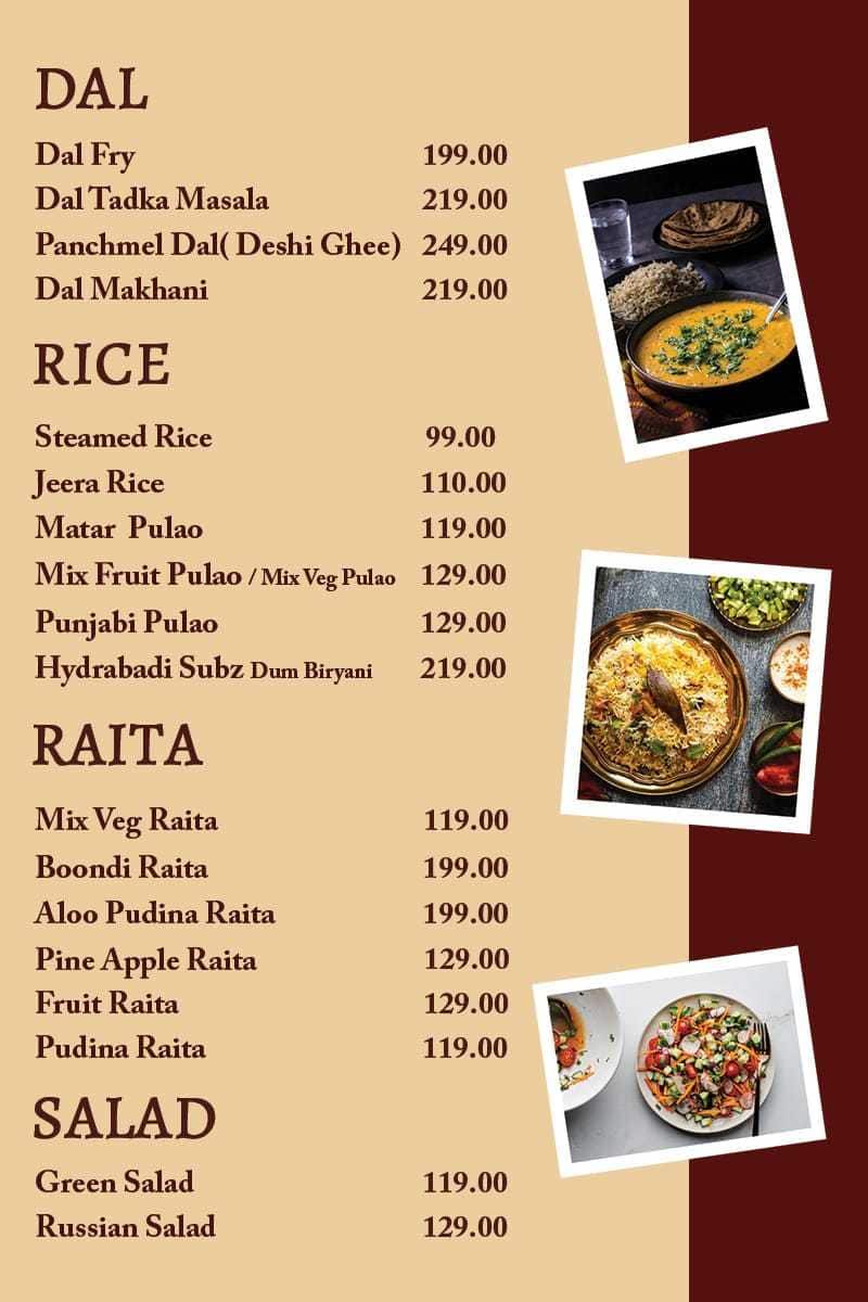 Mansa Sweets and Restaurant menu
