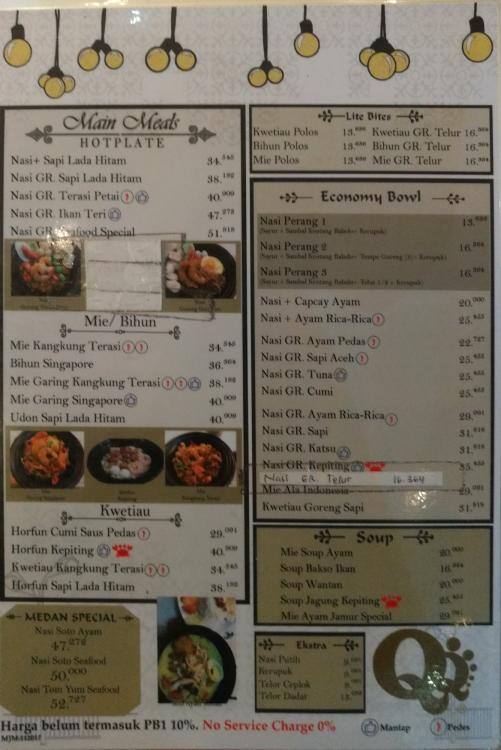 QQ Kopitiam Menu, Menu for QQ Kopitiam, SCBD, Jakarta Zomato Indonesia