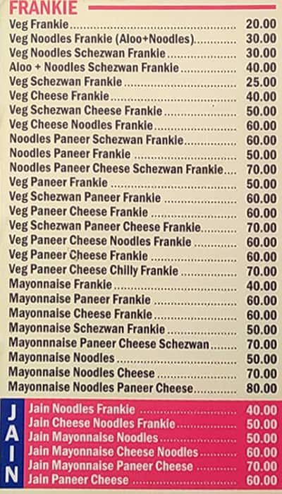 Mamaji taste of katta menu