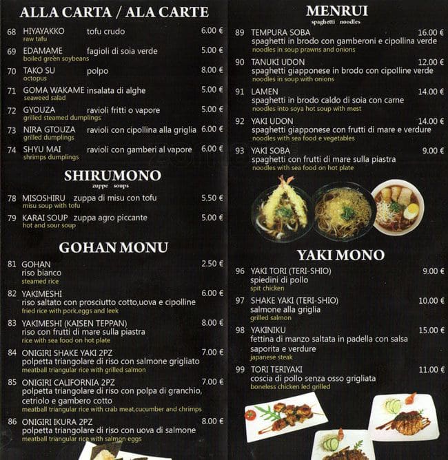 Menu di Take Sushi 