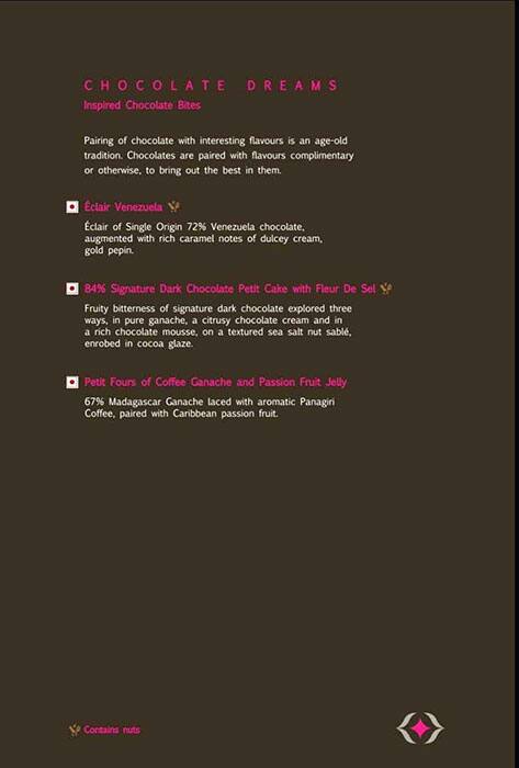 Fabelle - The Chocolate Boutique menu
