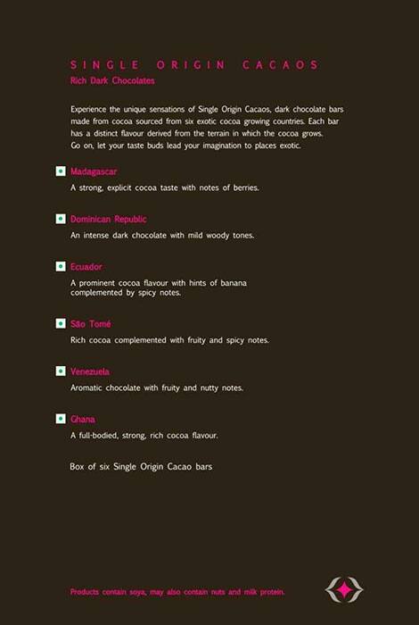 Fabelle - The Chocolate Boutique menu