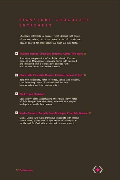 Fabelle - The Chocolate Boutique menu