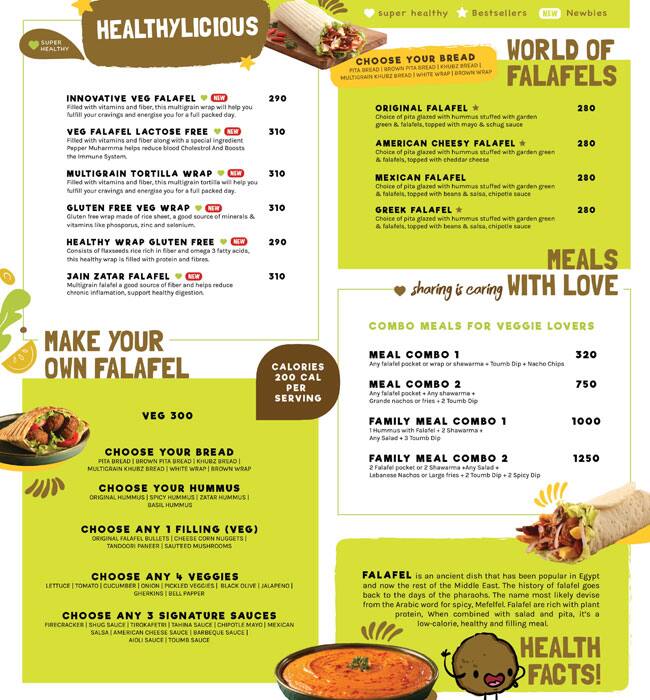 ⁂ Falafel near me menu