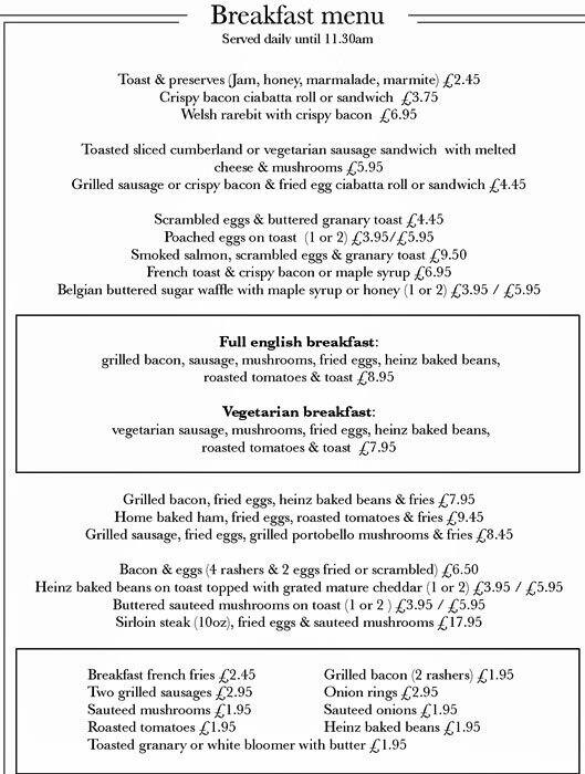 Sports Bar & Grill Menu, Menu for Sports Bar & Grill, Farringdon
