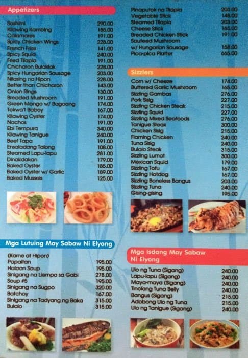 Ihaw Ihaw Menu