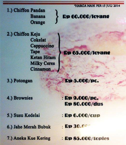 J S Chiffon Menu Menu For J S Chiffon Daan Mogot Jakarta