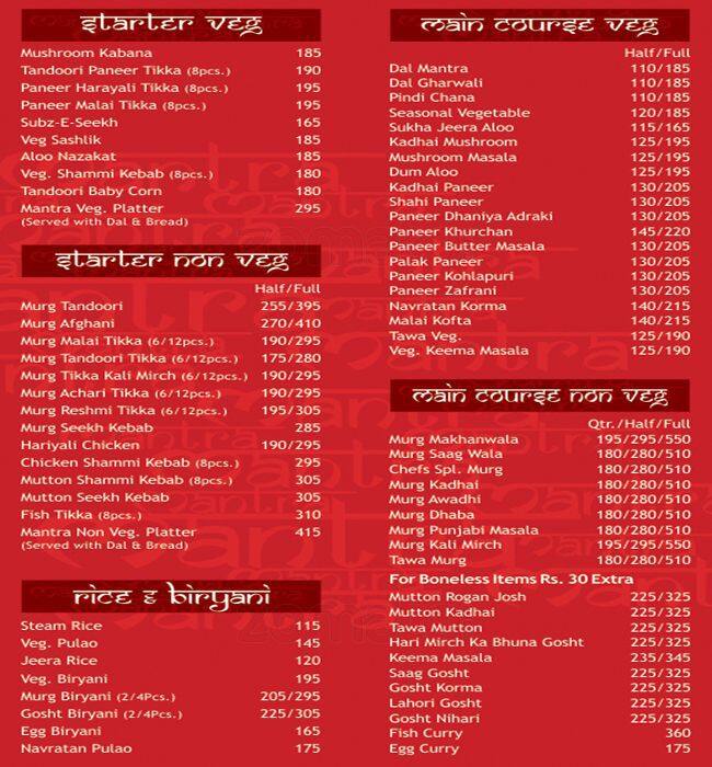 Kitchen Mantra Menu, Menu for Kitchen Mantra, Sector 93, Noida Zomato
