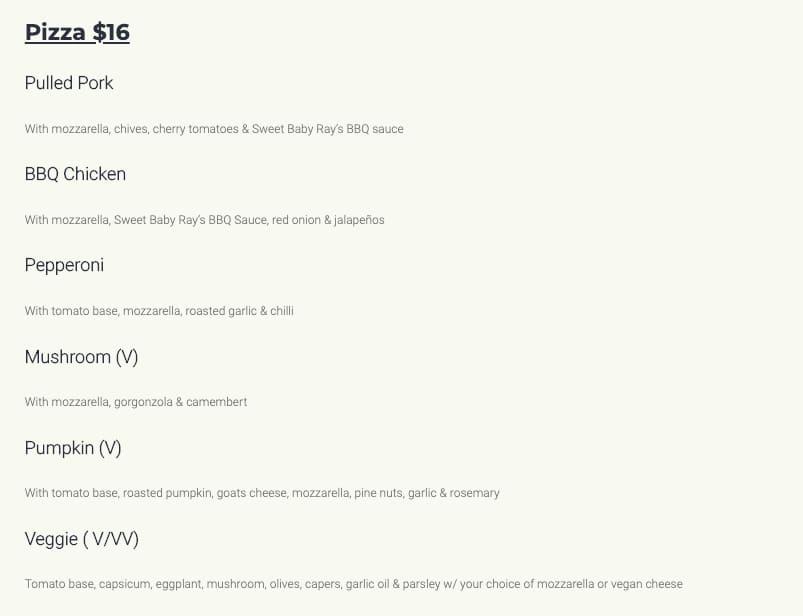 Menu at The Thornbury Local pub & bar, Thornbury