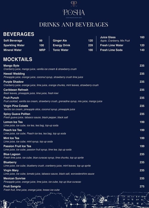 Menu of Rosha, Model Town, Patiala