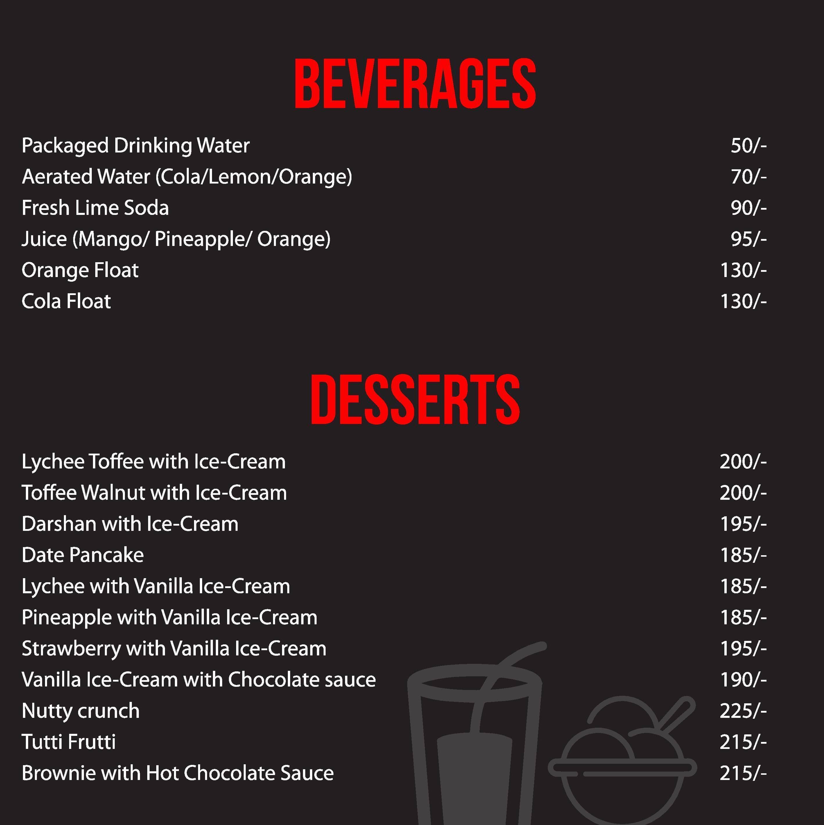 Chowman (Broad Street) menu