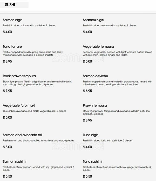 Locale menu