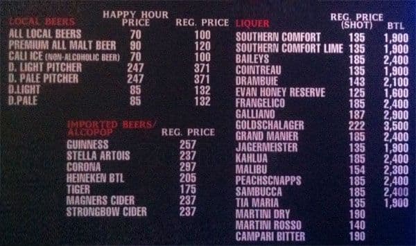 the handlebar menu