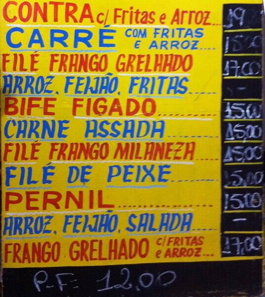 Esquina do Gabiru cardápio