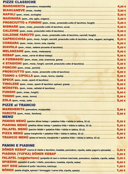 Menu di Istanbul Ayasofya 