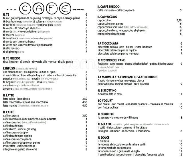 Menu di Fabbrica Pizzeria con Cucina 