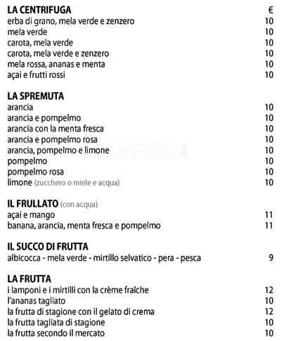 Menu di Fabbrica Pizzeria con Cucina 