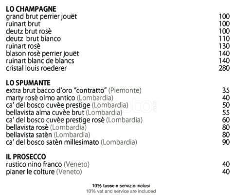 Menu di Fabbrica Pizzeria con Cucina 