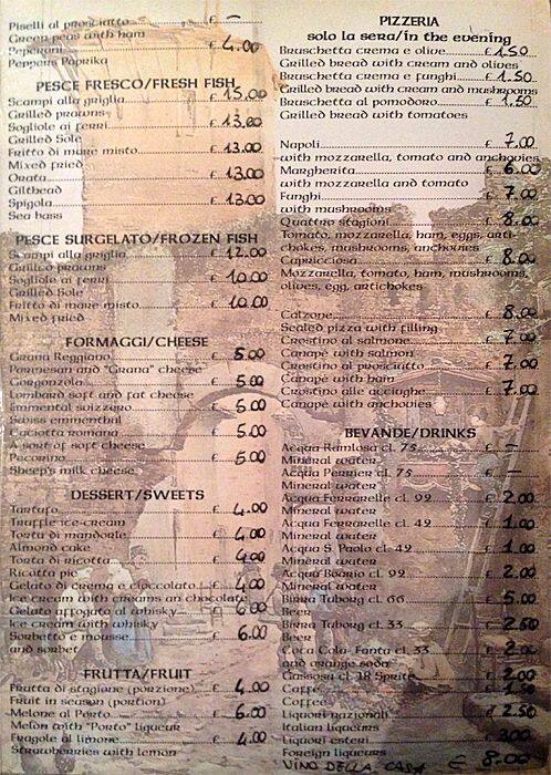 Menu di Dar Buttero 