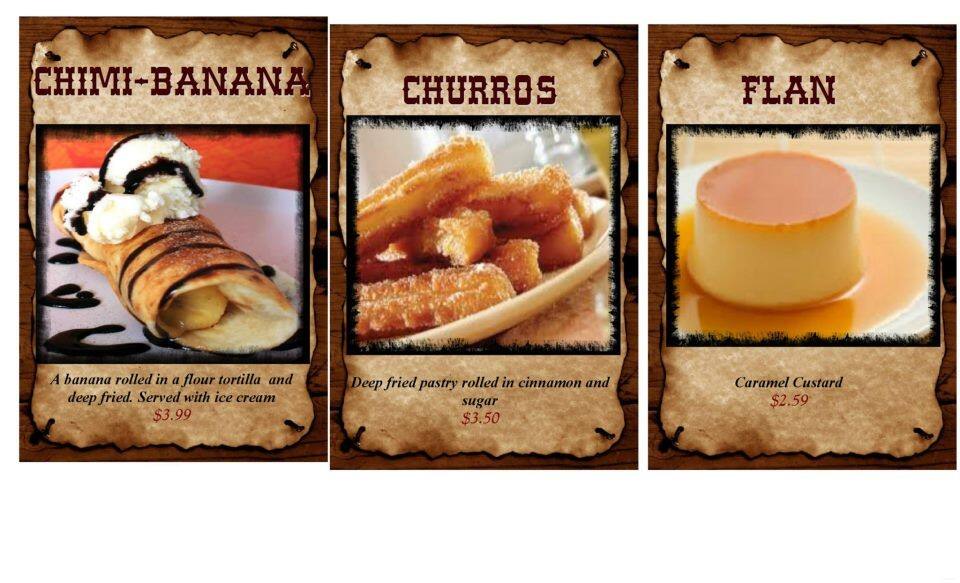 Menu at Los Rodeos Mexican Restaurant, Mount Sterling