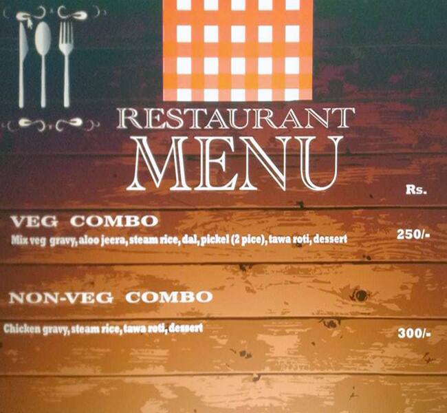 Menu of EB Meals, Lohegaon, Pune