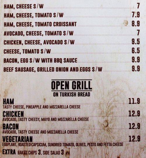 Menu at Caffe Cherry Beans (Broadbeach) cafe, Broadbeach Waters