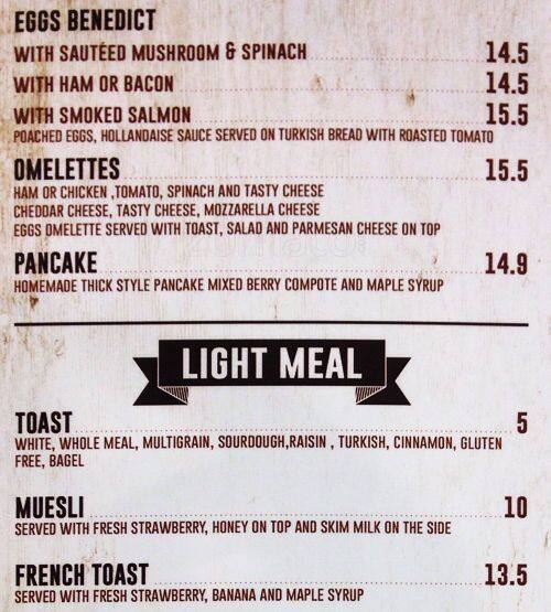 Menu at Caffe Cherry Beans (Broadbeach) cafe, Broadbeach Waters