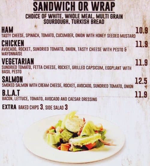 Menu at Caffe Cherry Beans (Broadbeach) cafe, Broadbeach Waters