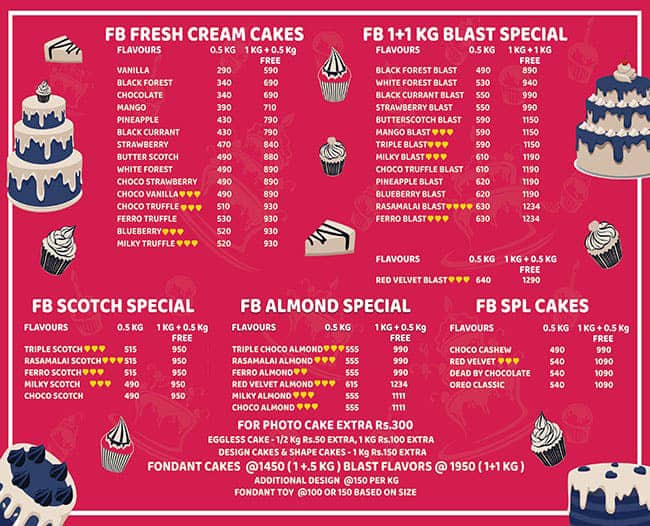 FB Cakes in Balarengapuram Madurai | Order Food Online | Swiggy-cacanhphuclong.com.vn