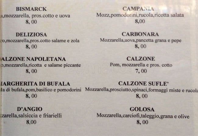 Menu di Primo Gusto 