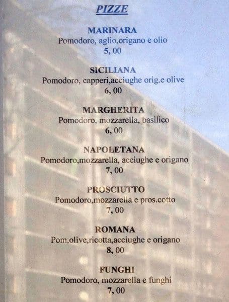 Menu di Primo Gusto 