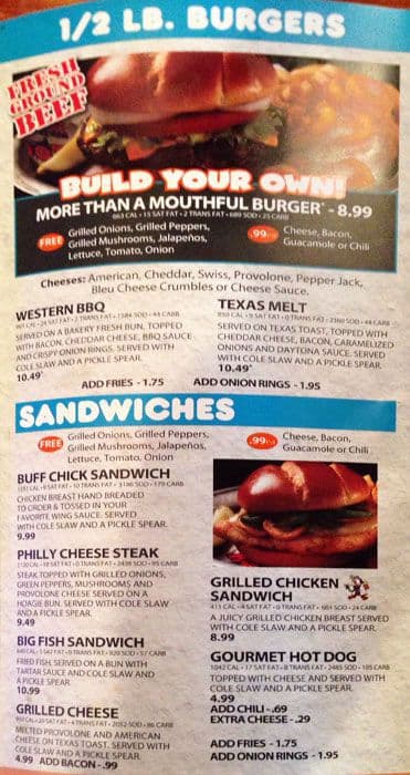 Hooters Menu Menu For Hooters Torresdale Philadelphia Urbanspoon