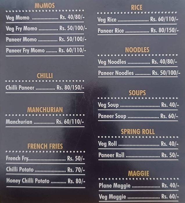 Menu of Tom & Jerry, Jankipuram, Lucknow