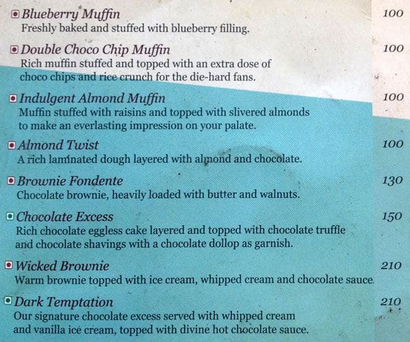 Menu at Barista Lavazza Espresso Bar, Ahmedabad, Bodakdev Town Planning