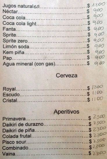 Restaurant Hong Fu menu