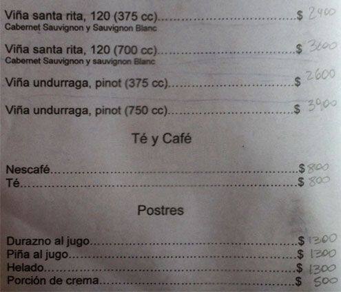 Restaurant Hong Fu menu