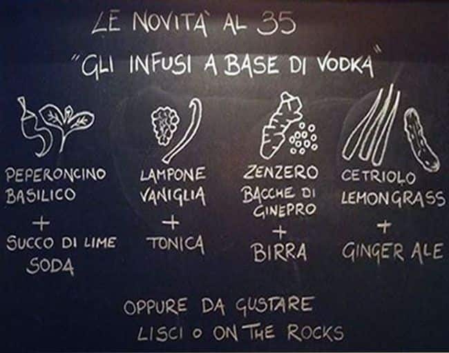 Menu di Bar 35 Food & Drinks 