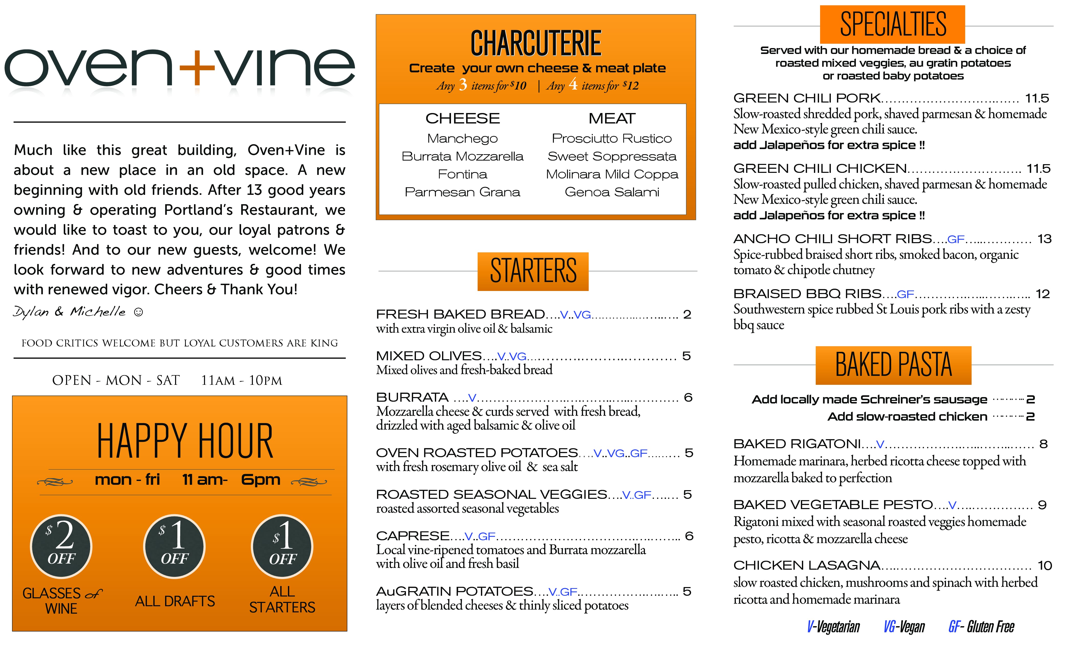 Oven+Vine Menu, Menu for Oven+Vine, Midtown, Phoenix Urbanspoon/Zomato