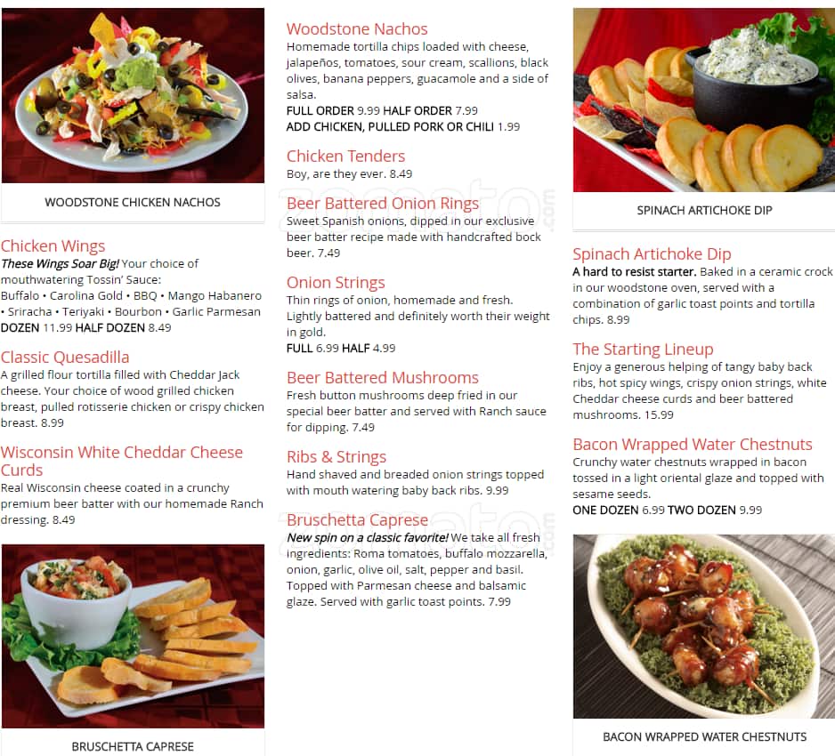 Menu at Charcoal Grill pizzeria, Burlington