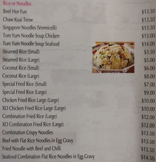 Menu at Lily in the Valley restaurant, Upper Ferntree Gully