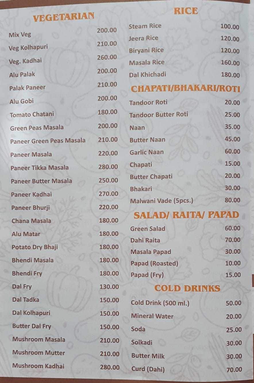 Malwani thaat menu