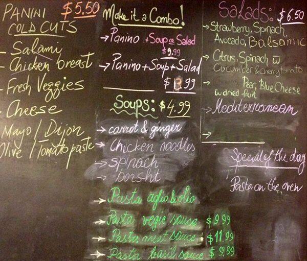 Tik Talk Cafe Menu, Menu for Tik Talk Cafe, Harbord Village, Toronto